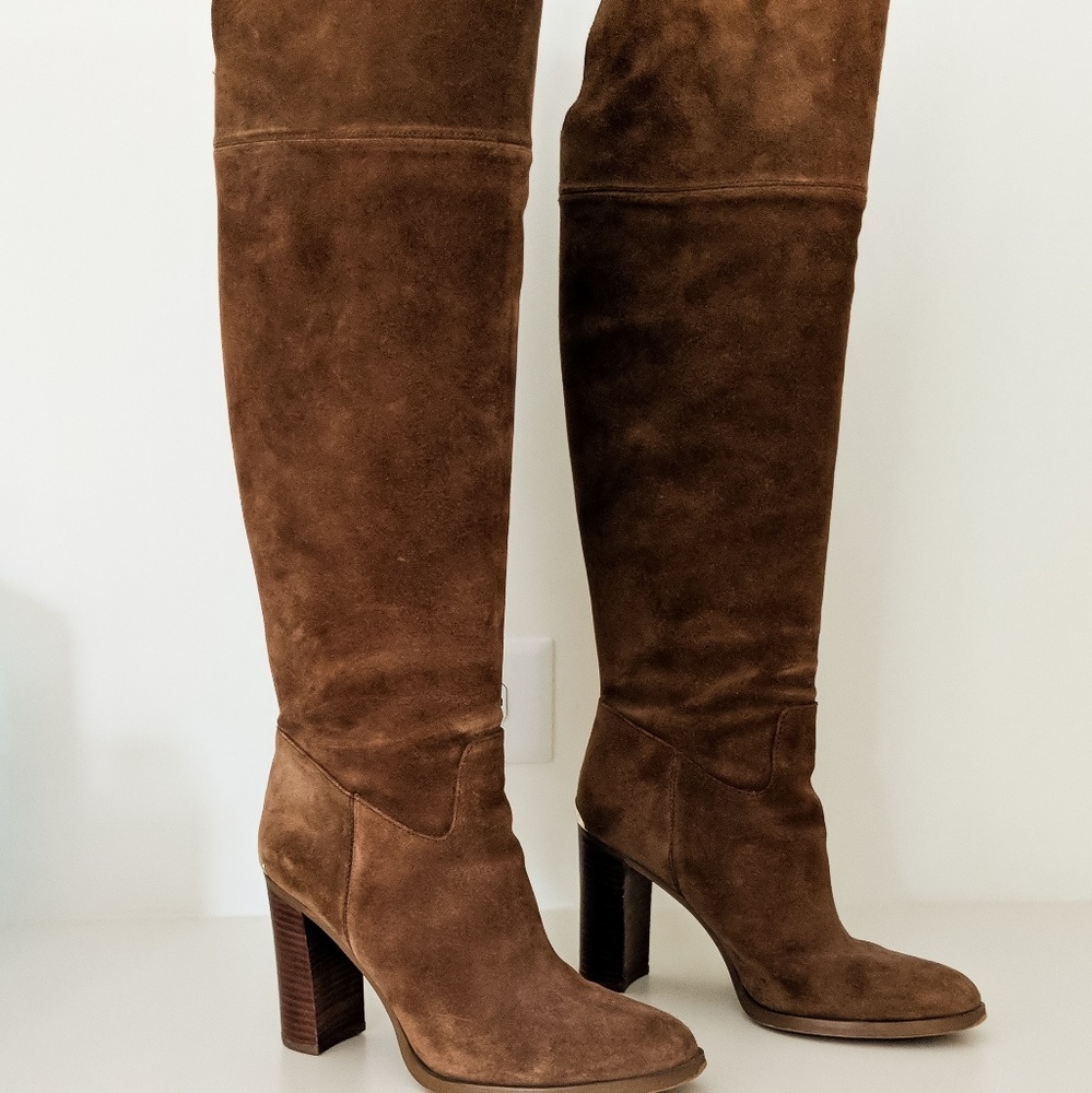 Michael Kors Brown Suede OTK Boots